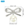 Unique Bargains Metal Decorative Artificial Brooch Clip Clasp Pin for Women Sweaters Dress 2 Pcs - 2 of 4