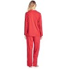 Casual Nights Women's Long Sleeve Floral Lace Trim Pajama Set - 3 of 4