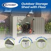 Suncast 34 Cubic Feet Capacity Horizontal Outdoor Storage Shed  for Garbage Cans, Garden Accessories, Backyard, and Patio Use, Vanilla - image 2 of 4