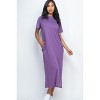 Slickblue Women's Casual Side Pocket Tee Dress, Short Sleeve Jersey Knit, Relaxed Fit, 12 Color Options, Size S-L - 2 of 4