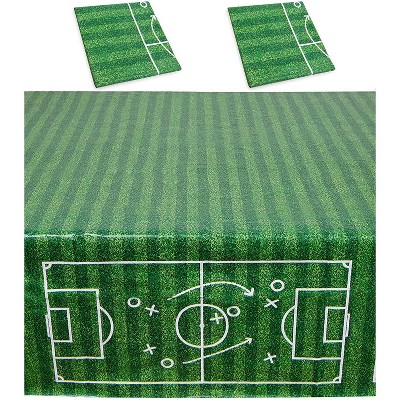 Blue Panda 3 Pack Soccer Disposable Party Plastic Table Covers 54 x 108 In