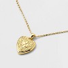 14K Gold Dipped Heart Charm Initial Necklace - A New Day™ Gold - 4 of 4