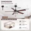 Airsurfer 52" 6 Speed Ceiling Fan with Reversible Motor & Memory Function,Ceiling Fan with 5  Plywood Blades,Remote Control Included - 3 of 4