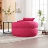 KTMBDW Round Chaise Longue Chair, Modern 50-inch Upholstered Chenille Deep Seat Circle Single Cloud Floor Sofa Chair for Living Room - 3 of 4