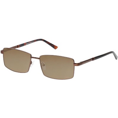 Jubilee Big & Tall J5914 Mens Polarizedize Sunglass Choose Lens Color Matte Brown 60mm Amber Brown Polarized