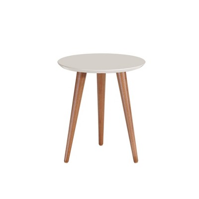 17.32" Moore Round End Table Off-White - Manhattan Comfort