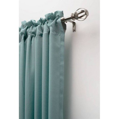 48"-84" Decorative Drapery Single Rod Set with Cage Ball Finials Brushed Nickel - Lumi Home Furnishings: Adjustable Curtain Rods, Zinc Alloy
