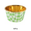 Unique Bargains Checkered Print Disposable Baking Cups Aluminum Foil 2.68"x1.57" 50 Pcs - 4 of 4