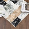 Modern Geometric Area Rug Farmhouse Floral Rug Washable Boho Rug Patchwork Floor Carpet - 4 of 4