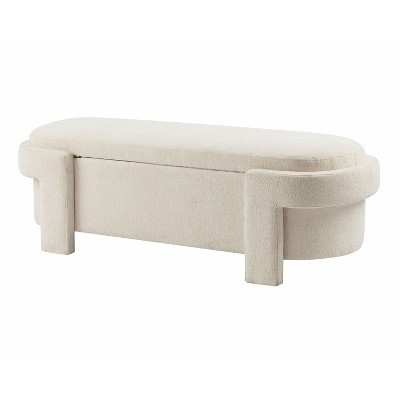 NicBex Storage Ottoman Bench for Bedroom,20 Inch Wide Storage Bench with Adjustable Shelves,Ottoman for Living Room,Bedroom,Entryway