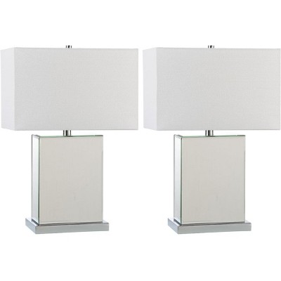 Dana Table Lamp (Set of 2) - 23 Inch Height - LIT4369 - Clear/Off White - Safavieh