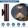 DAKAFUL Dusk to Dawn Outdoor Wall Light, Sensor Porch Lights, Waterproof Exterior Fixtures Wall Mount for Porch/Patio/Yard(2-PACK&Brown) - 3 of 4