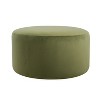 Lyngins Velvet Round Benches,Modern Upholstered Ottoman Bench for Living Room,Bedroom - 4 of 4