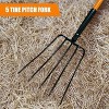 attop 5 Tine Pitchfork Heavy Duty with Fiberglass Handle, 58 Inches - 3 of 4