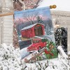 Briarwood Lane Winter Covered Bridge Seasonal House Flag Pickup T - 4 of 4