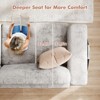 Modern Loveseat Sofa for Small Space, Chenille 3-Seater Couch, Grey - 4 of 4