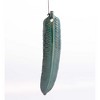 Blue-Green Porcelain Bell with Butterflies - 5.25  dia. x 20 H, String 8 L - 3 of 4
