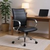 HomeRoots Black and Silver Adjustable Height Swivel Rolling Office Chair - 2 of 4