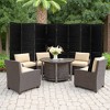 MAYEERTY Wood Room Divider, 5.6Ft, Freestanding Louvered Folding Privacy Screen - 3 of 4