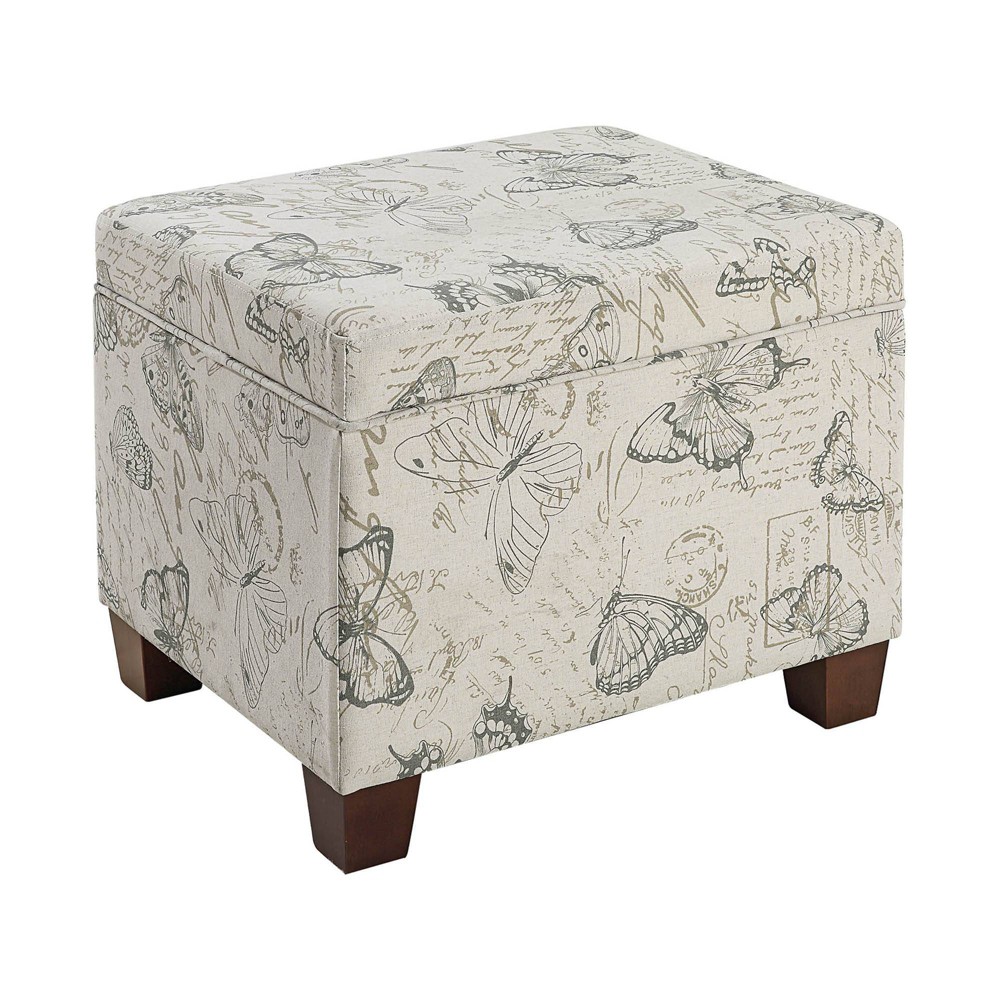 Photos - Pouffe / Bench Breighton Home Madison Storage Ottoman Butterfly Fabric