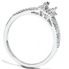 Pompeii3 3/8ct Split Shank Princess Cut Halo Engagement Ring Setting 14K White Gold - 2 of 4