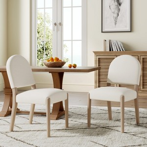 Christopher Knight Home Boyle Mid Century Fabric Upholstered Dining Chairs with Back (Set of 2) - 1 of 4