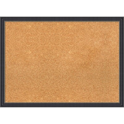 30x22 Stylish Wood Frame Natural Cork Board Black - Amanti Art : Target