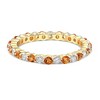Pompeii3 1 cttw Citrine & Diamond Wedding Eternity Stackable Ring 10k Yellow Gold - 4 of 4