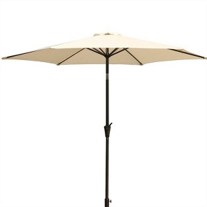 CAVINAS 9 FT Portable Beach Umbrella, Aluminum Frame Sun Shade, Outdoor Umbrellas for Backyard, Camping, Beach - 1 of 4