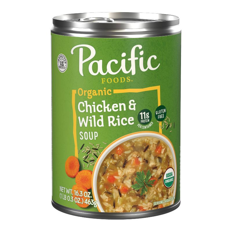 Pacific Foods Organic Gluten Free Chicken &#38; Wild Rice Soup - 16.3oz, 1 of 14