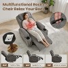 Rocker Recliner Chair with Massage and Heat,Swivel and Rocking,Overstuffed Arms Back for Ultimate Comfort, Manual Recline,2 Cup Holders,Side Pocket - 3 of 4