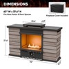 EAGLE PEAK Smokeless Rectangular Propane Gas Fireplace with Rain Cover & Auto Ignition 50,000 BTU for Outside Patio - 2 of 4
