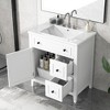 Whisen Vintage 30" Bathroom Vanity with Sink Top, Bathroom Vanity Cabinet with Door and Drawers - 2 of 4