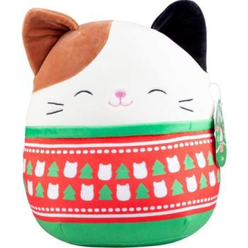Squishmallow New 10" Cam The Cat - Official Kellytoy Christmas Plush - Cute and Soft Kitty Stuffed Animal Toy - Great Gift for Kids