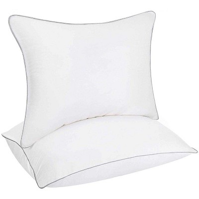 BRINJOY Queen Size Pillow - Hotel Collection Single Bed Pillow with Down Alternative Fill for Side, Back & Stomach Sleepers (White, 20x30 Inches)