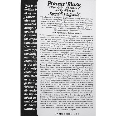 Process Music: Songs, Stories and Studies of Graphic Culture - by  Kenneth Fitzgerald (Paperback) - image 1 of 1