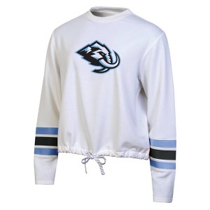 NHL Utah Hockey Club Women's White Long Sleeve Fleece Crew Sweatshirt - 1 of 3