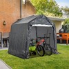 Aoodor 6 X 6 FT Heavy Duty Storage Shelter, Portable Shed Carport with Roll-up Zipper Door ,Waterproof and UV Resistant - 2 of 4