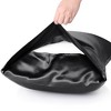 2 Pcs Standard Silk Gift Set Pillowcase and Eye Cover Black - PiccoCasa - 3 of 4