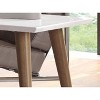 Sapphtopaz 40" Modern Coffee Table with Spacious Top Center Table Living Room Table with Splayed Wood Leg Versatile Dining Table for Living Room - 4 of 4