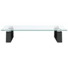 vidaXL Monitor Stand Black 15.7 in.x13.8 in.x3.1 in. Tempered Glass and Metal - 4 of 4