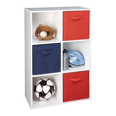 Sleek White Laminated Wood 6-Cube Organizer for Stress-Free Spaces