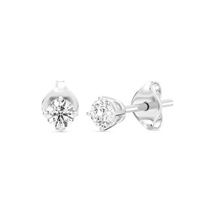 GILDED Lab-Grown Diamond Stud Earrings in 925 Sterling Silver Studs and 14KT Gold Plated Over Sterling Silver - 1 of 4