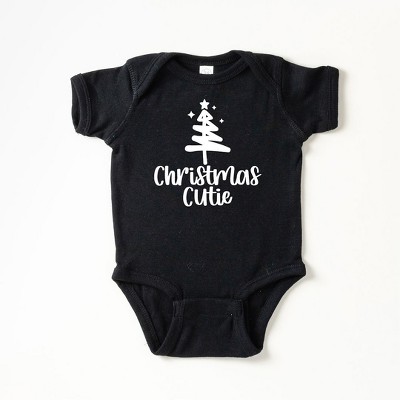 The Juniper Shop Christmas Cutie Tree Baby Bodysuit - 24 Month - Black ...