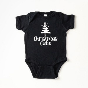 The Juniper Shop Christmas Cutie Tree Baby Bodysuit - 12 Month - Black - 1 of 2
