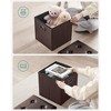 SONGMICS 15 Inches Folding Storage Ottoman, Cube Footrest, Coffee Table with Hole Handles, Faux Leather - 4 of 4