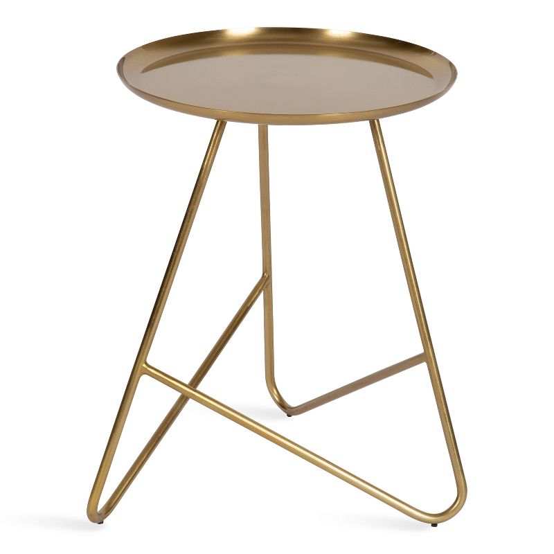 Kate and Laurel Birgit Round Metal Side Table, 16x16x21, Gold, 3 of 8