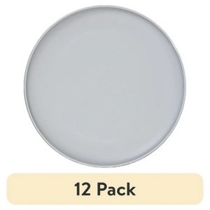 LunaLulinlk (12 pack) Grey Round Plastic Plate, 10.5-Inch - 1 of 4