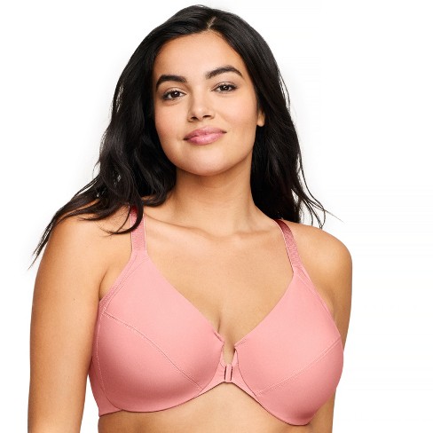Glamorise Womens Front-closure Smoothing Wonderwire Underwire Bra 1247  Apricot 40h : Target