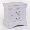 NicBex Nightstand with 2 Drawers,16.5/15.5 inch Bedside Table with Metal Handle and Black Finish,Side Table for Bedroom,Living Room,Black/White/Silver - 3 of 4